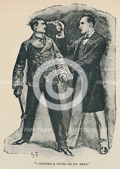 'I Clapped A Pistol To His Head', 1892. Artist: Sidney E Paget.