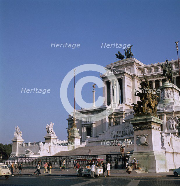 The monument to Victor Emmanuel II in Rome, 19th century. Artist: Giuseppe Sacconi