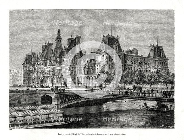Hotel de Ville, Paris, France, 1886. Artist: Hildibrand