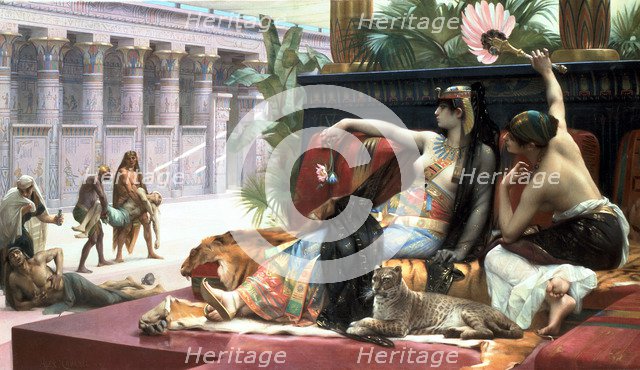 'Cleopatra testing poisons on those condemned to death', late 19th century.   Artist: Sir Lawrence Alma-Tadema  