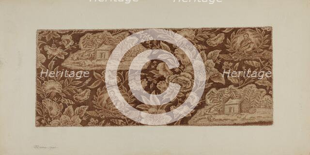 Historical Printed Cotton, 1940. Creator: D. Davin.