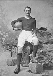 Portrait of the rugby player D McInroy, 1896.  Creator: Symmons & Thiele.