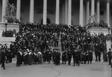 Pacifists On Capitol Steps, 1917. Creator: Harris & Ewing.