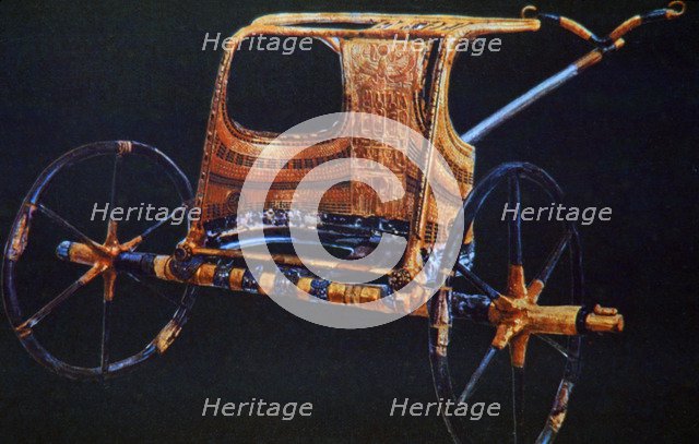 Tutankhamun's burial chariot, 14th century BC. Artist: Unknown