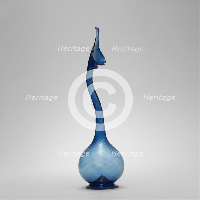Swan-Neck Glass Bottle, Iran, 19th century. Creator: Unknown.