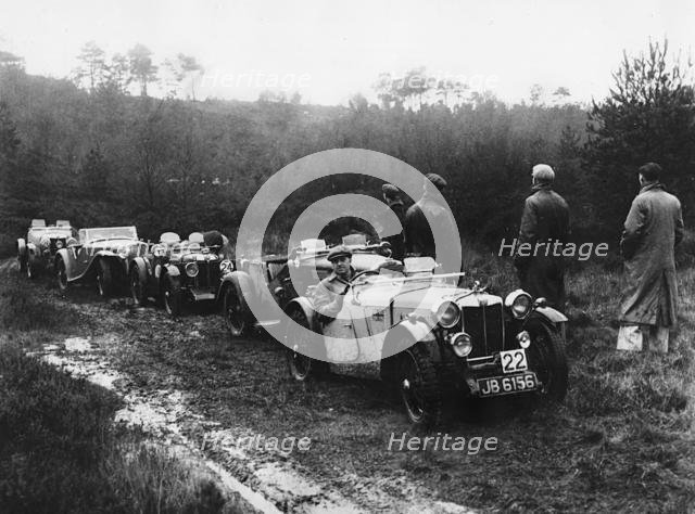 1935 MG PA type on trial. Creator: Unknown.