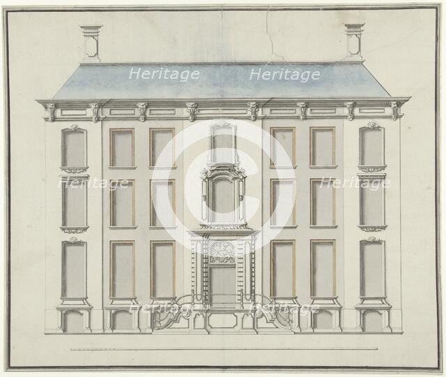 Architectural drawing, design for a house, 1752-1767. Creator: Joseph Massol.