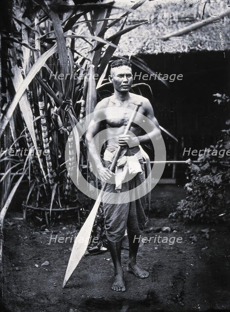 Siamese boatman, Siam [Thailand], 1866, (1981). Creator: Unknown.