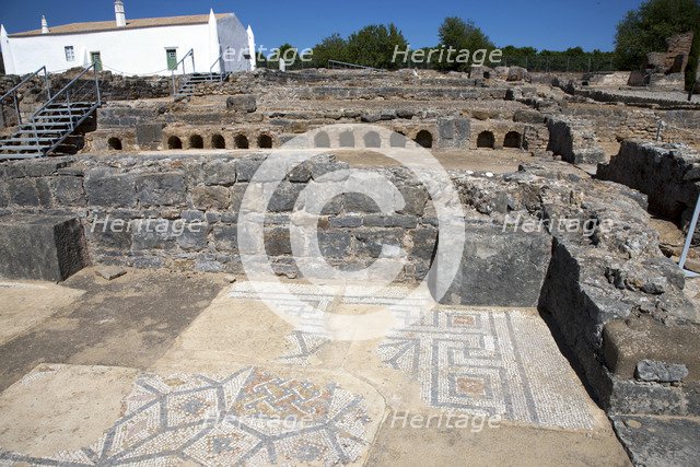 Mosaics in the public baths of Milreu, Portugal, 2009. Artist: Samuel Magal