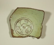 Fragment from the Base of a Bowl, 12th-13th century. Creator: Unknown.