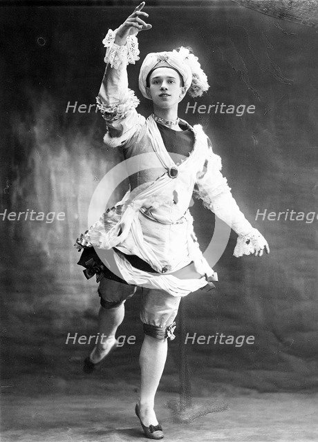 Vaslav Nijinsky, Russian ballet dancer, 1909. Artist: Anon