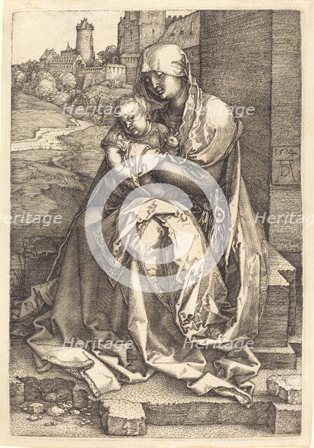 The Virgin and Child Seated by the Wall, 1514. Creator: Albrecht Durer.