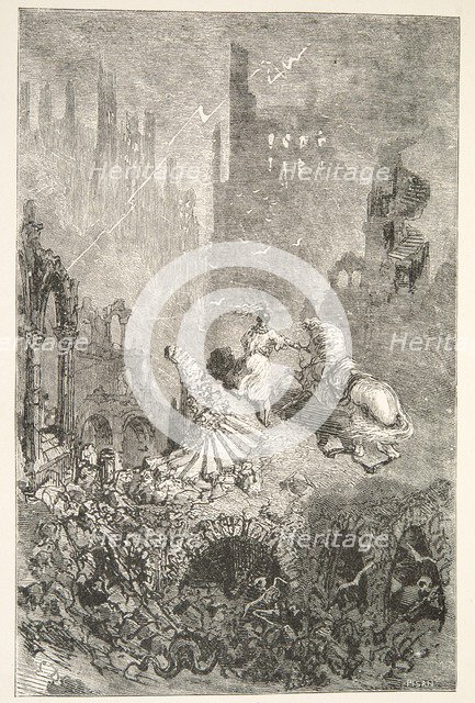 The Downfall of King Pellam's Castle, from Stories of the Days of King Arthur by Charles Henry Hanso