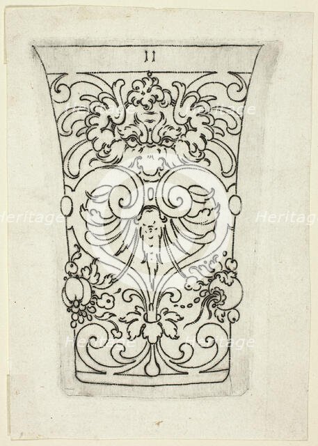 Plate 11, from XX Stuck zum (ornamental designs for goblets and beakers), 1601. Creator: Master AP.