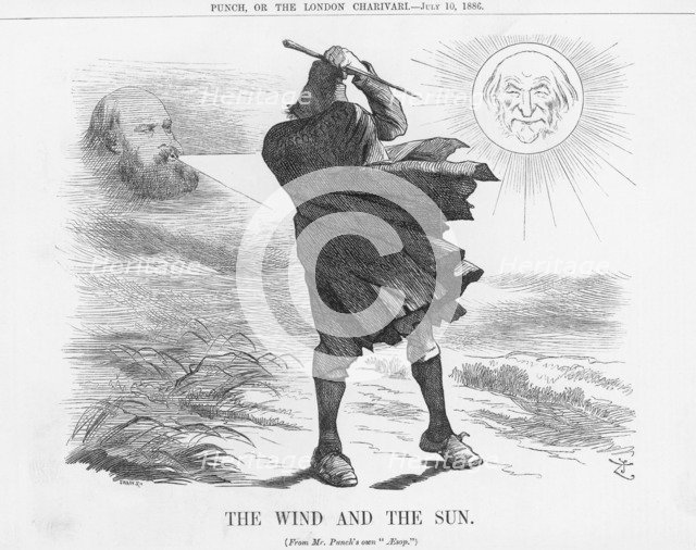 'The Wind and the Sun', 1886. Creator: Joseph Swain.