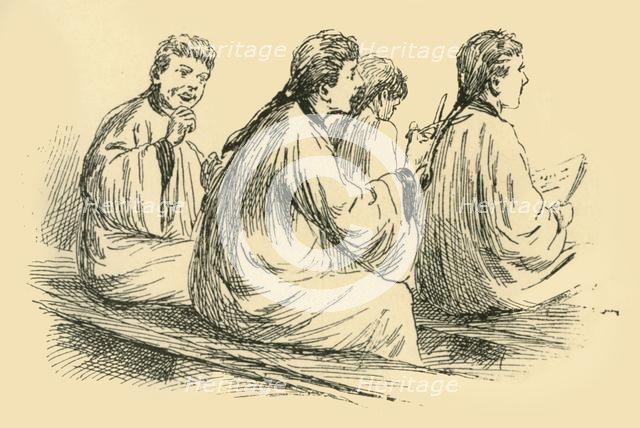 'The tantalising pigtail', (1907).  Creator: Unknown.