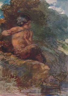 'The Infant Pan', 1875, (1906). Creator: Guido Bach.