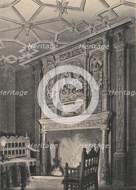 Interior of an old house at Enfield, Middlesex, known as `Queen Elizabeth's Palace`, 1915. Artist: Unknown.