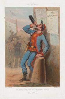 États-Unis 1865 - New-York Fire-Brigade Zouaves, 1865. Creator: Draner.