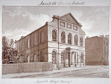 View of a chapel on York Road, Lambeth, London, 1828.              Artist: John Buckler