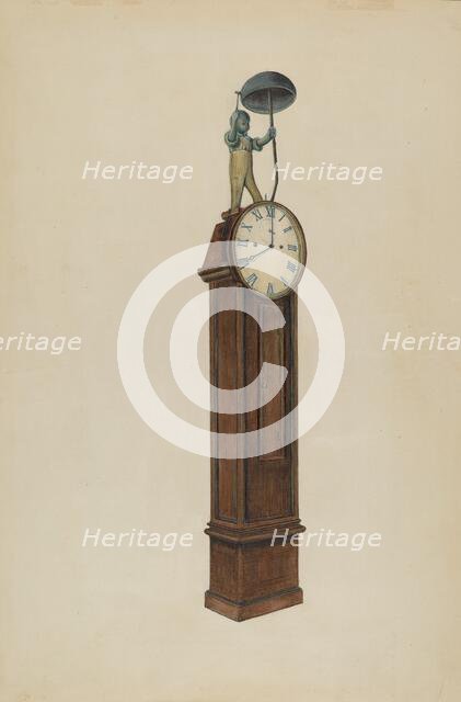 Plantation Clock, c. 1937. Creator: Al Curry.