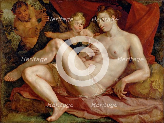 Jupiter and Antiope. Artist: Goltzius, Hendrick (1558-1617)