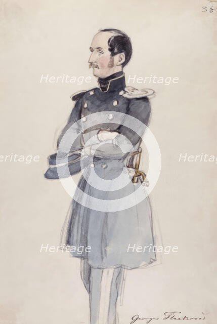 Man in uniform. "George Fleetwood". (c1850s). Creator: Fritz von Dardel.