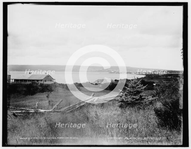 Old mission buildings, Madeline Island, c1898. Creator: Unknown.