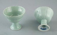 Lotus Stemcup, Qing dynasty (1644-1911), Qianlong reign mark and period (1736-1795). Creator: Unknown.