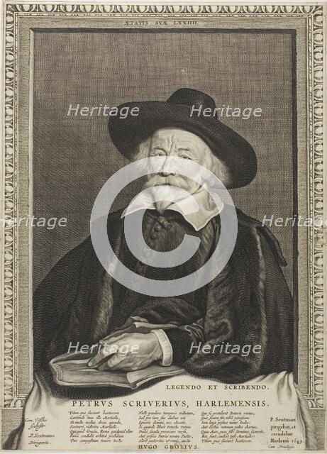 Peter Scriverius, from Quatuor Personae, 1649. Creator: Cornelis de Visscher.