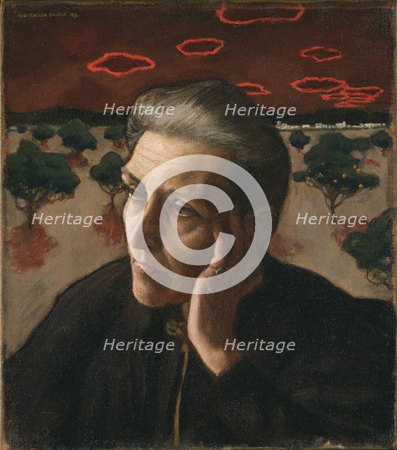 Portrait of Artist's Mother, 1896. Creator: Gallen-Kallela, Akseli (1865-1931).