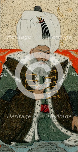 Bayezid II, Sultan of the Ottoman Empire, c. 1710. Artist: Levni, Abdulcelil (?-1732)