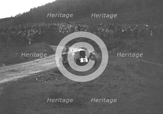 Vauxhall 30-98 of Humphrey Cook competing in the Caerphilly Hillclimb, Wales, 1922. Artist: Bill Brunell.