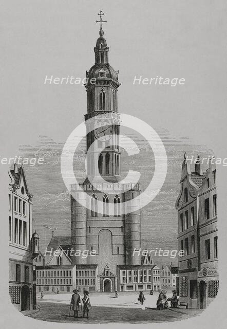 The Belfry of Brussels, Belgium, 1877.  Creator: Unknown.