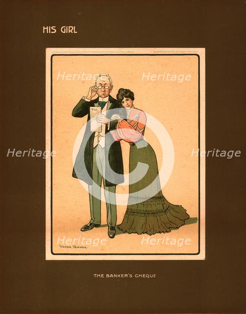 His Girl, The Bankers Cheque.  Creator: Victor Venner.