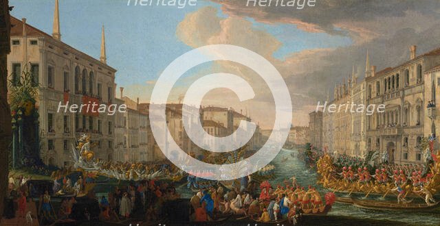 Regatta on the Grand Canal in Honor of Frederick IV, King of Denmark, 1711. Creator: Luca Carlevarijs.