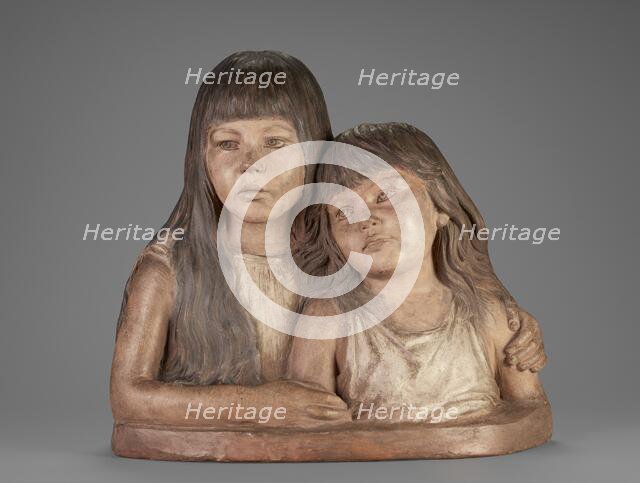 Double Portrait of the Artist's Daughters, 1889. Creator: Adolf von Hildebrand.