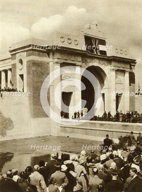 The Menin Gate is unveiled, Ypres, Belgium, 24 July 1927, (1935). Creator: Unknown.