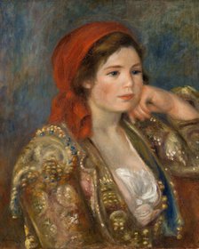 Girl in a Spanish Jacket, c. 1900. Creator: Renoir, Pierre Auguste (1841-1919).