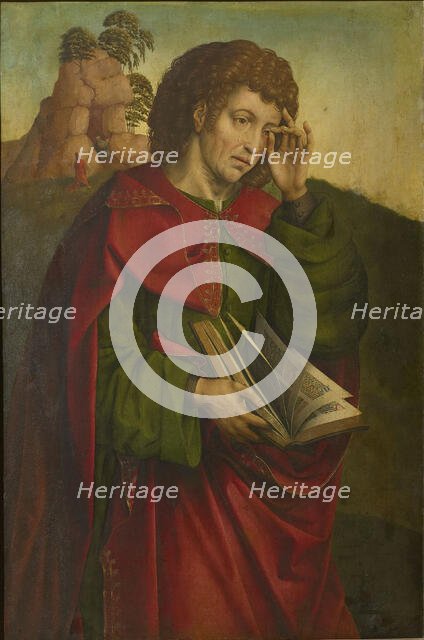 Saint John the Evangelist Weeping, c. 1500. Creator: Coter, Colijn de (ca. 1445-ca. 1540).