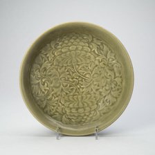 Dish with Peony Scroll, Jin dynasty, (1115-1234), early 12th century. Creator: Unknown.