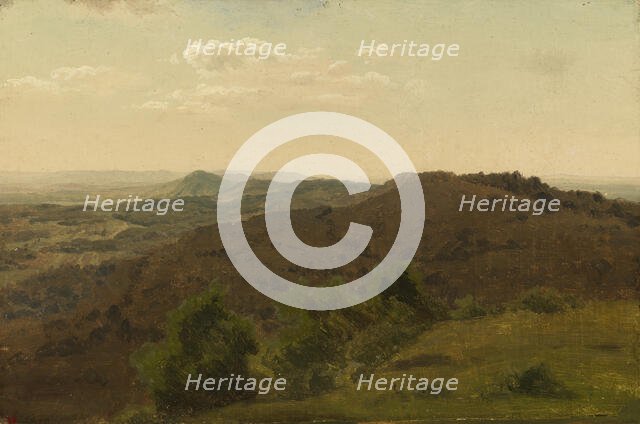 Wide view of the mountains, exercise, 1855. Creator: Werner Holmberg.