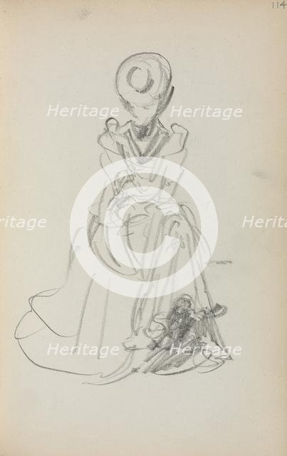 Italian Sketchbook: Seated Woman (page 114), 1898-1899. Creator: Maurice Prendergast (American, 1858-1924).