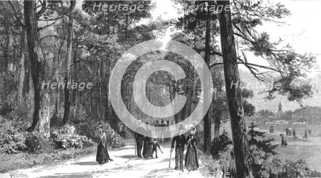 ''Visit of the Prince of Wales to Bournemouth; The Invalids Walk in Public Gardens', 1890. Creator: Unknown.
