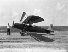 Hartley Soule with Fairchild 22, Langley Field, Virginia, USA, April 25, 1932.  Creator: Unknown.