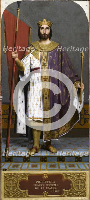 King Philip II of France (1165-1223), 1840s. Creator: Signol, Émile (1804-1892).