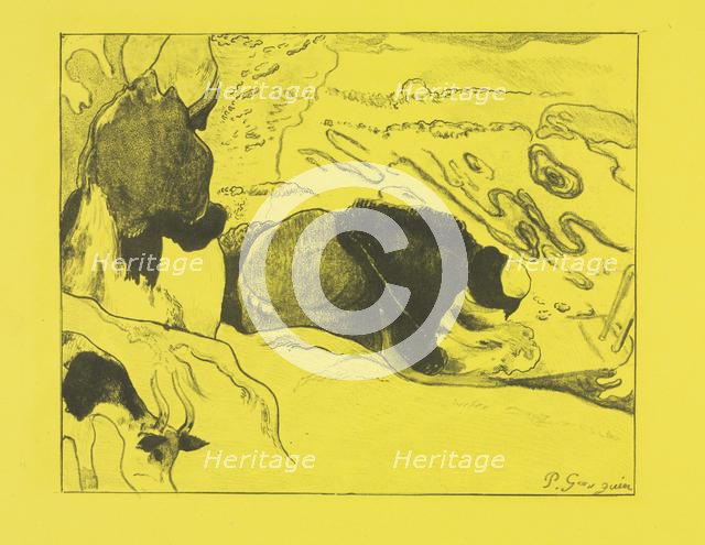 Volpini Suite: Laundresses (Les Laveuses), 1889. Creator: Paul Gauguin (French, 1848-1903).