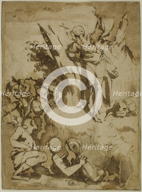 Saint John the Baptist Preaching, c.1584. Creator: Luca Cambiaso.