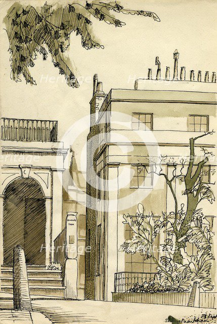 Georgian houses, London, c1950. Creator: Shirley Markham.