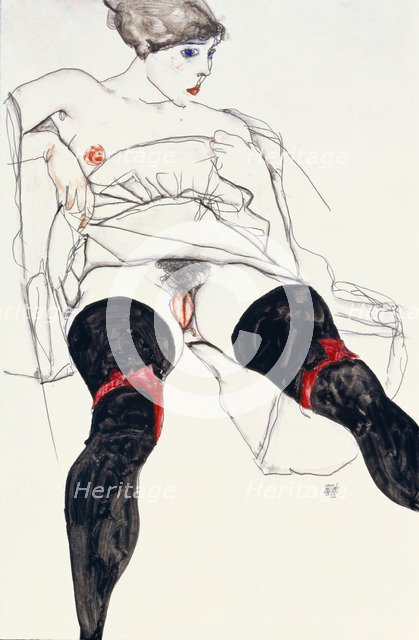 Woman with Black Stockings.